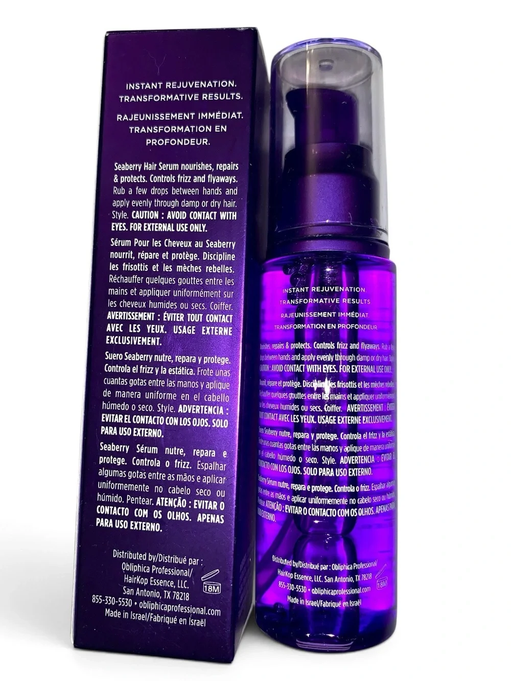 NEW Large Obliphica Professional Seaberry Leave-In Serum 2.2oz Full Size
